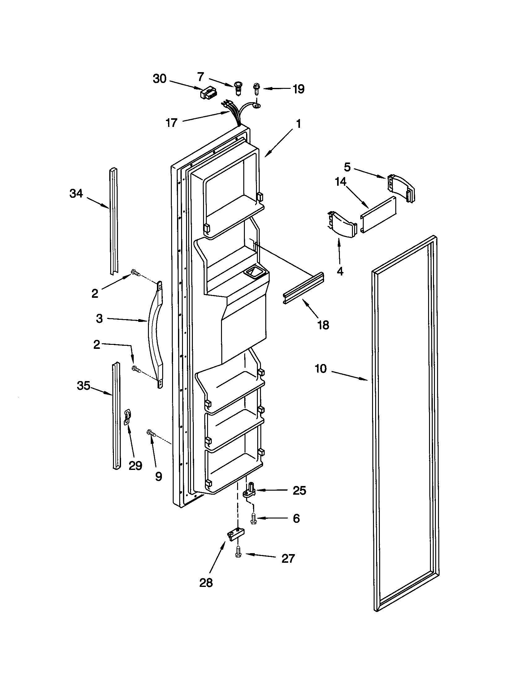 Freezer door