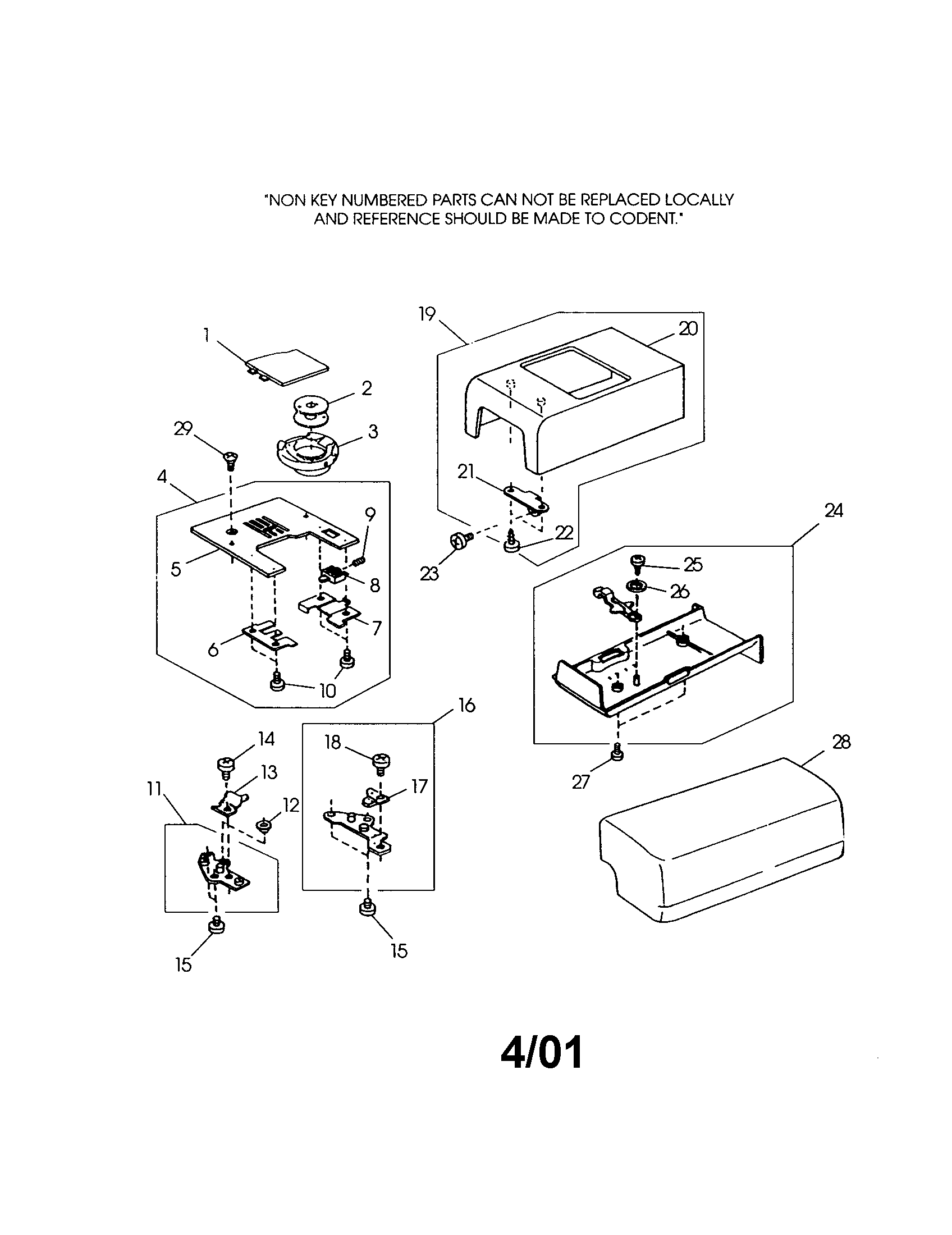 Free arm cover unit