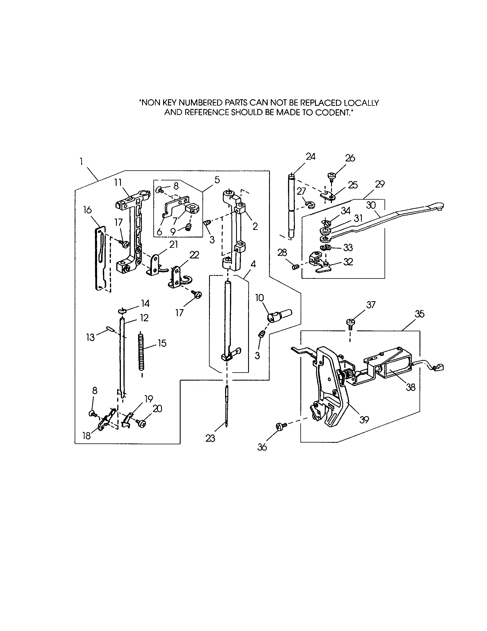Needle bar supporter unit