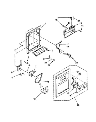 Dispenser front