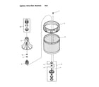 Amana DLW330RAW-PDLW330RAW agitator, drive bell, washtub/hub diagram
