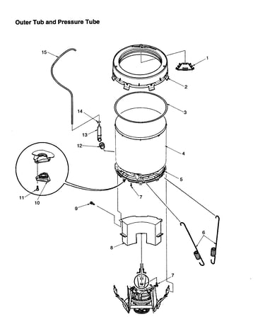 Outer tub and pressure tube