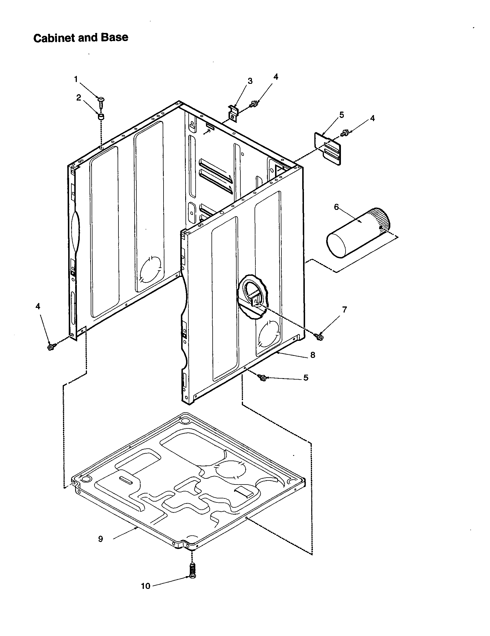 Cabinet and base