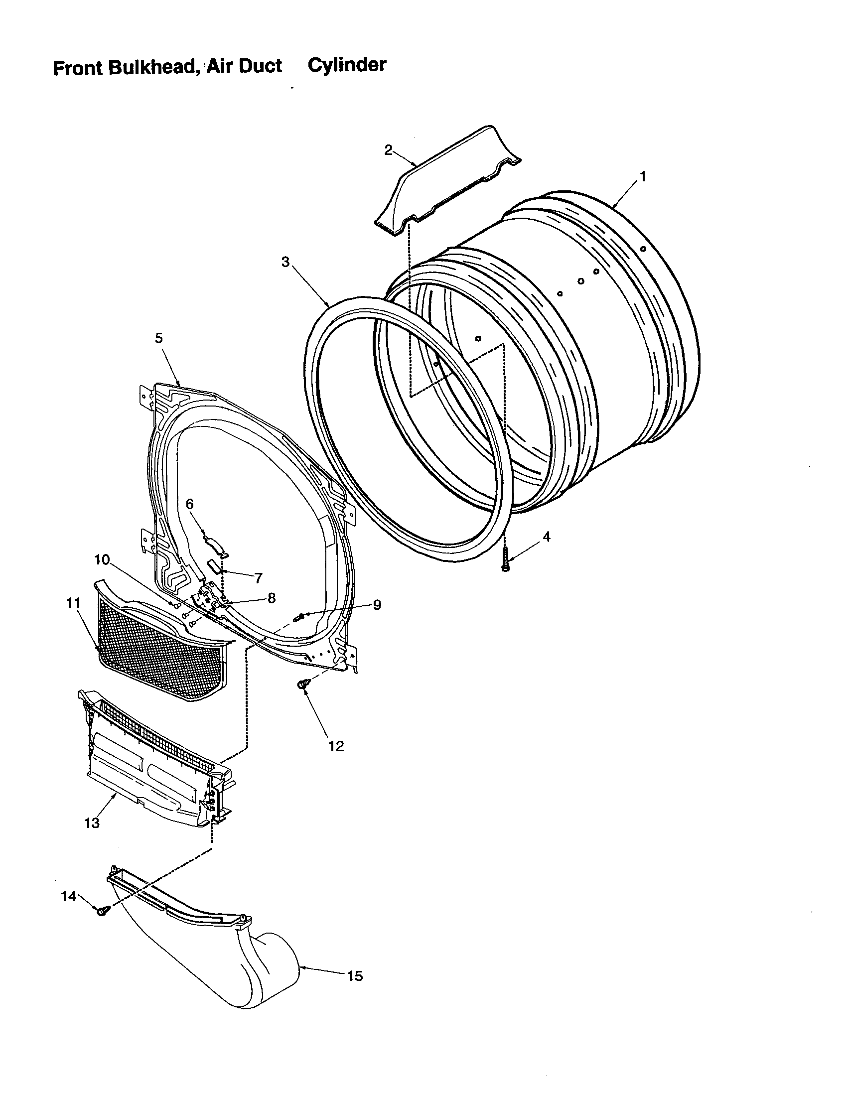 FRONT BULKHEAD, AIR DUCT/CYLINDER