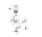 Amana ALW540RMW-PALW540RMW motor, belt, pump and idler diagram