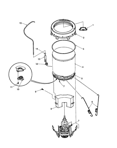 Outer tub and pressure tube