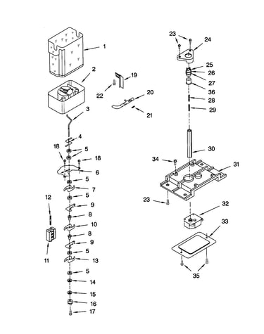 Motor and ice container