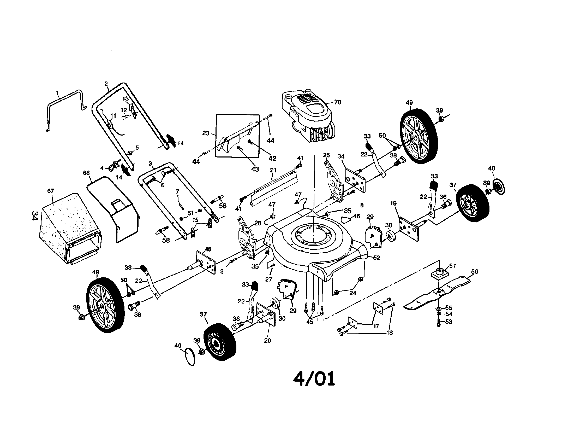Rotary lawn mower