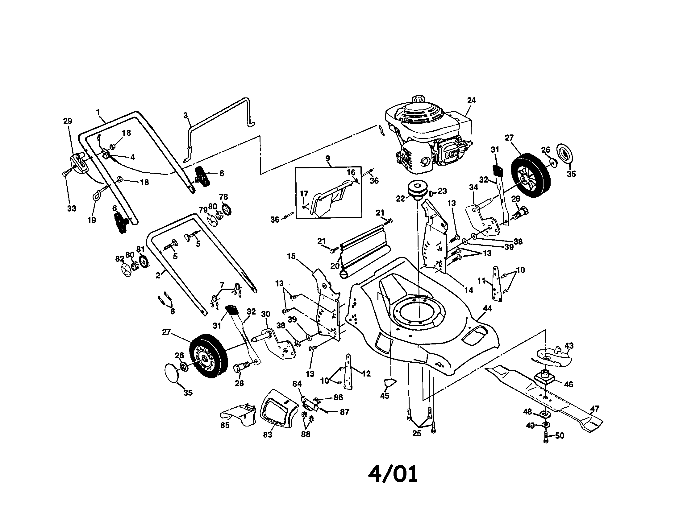 Rotary lawn mower