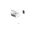 Kenmore 25370107001 cabinet front and wrapper diagram