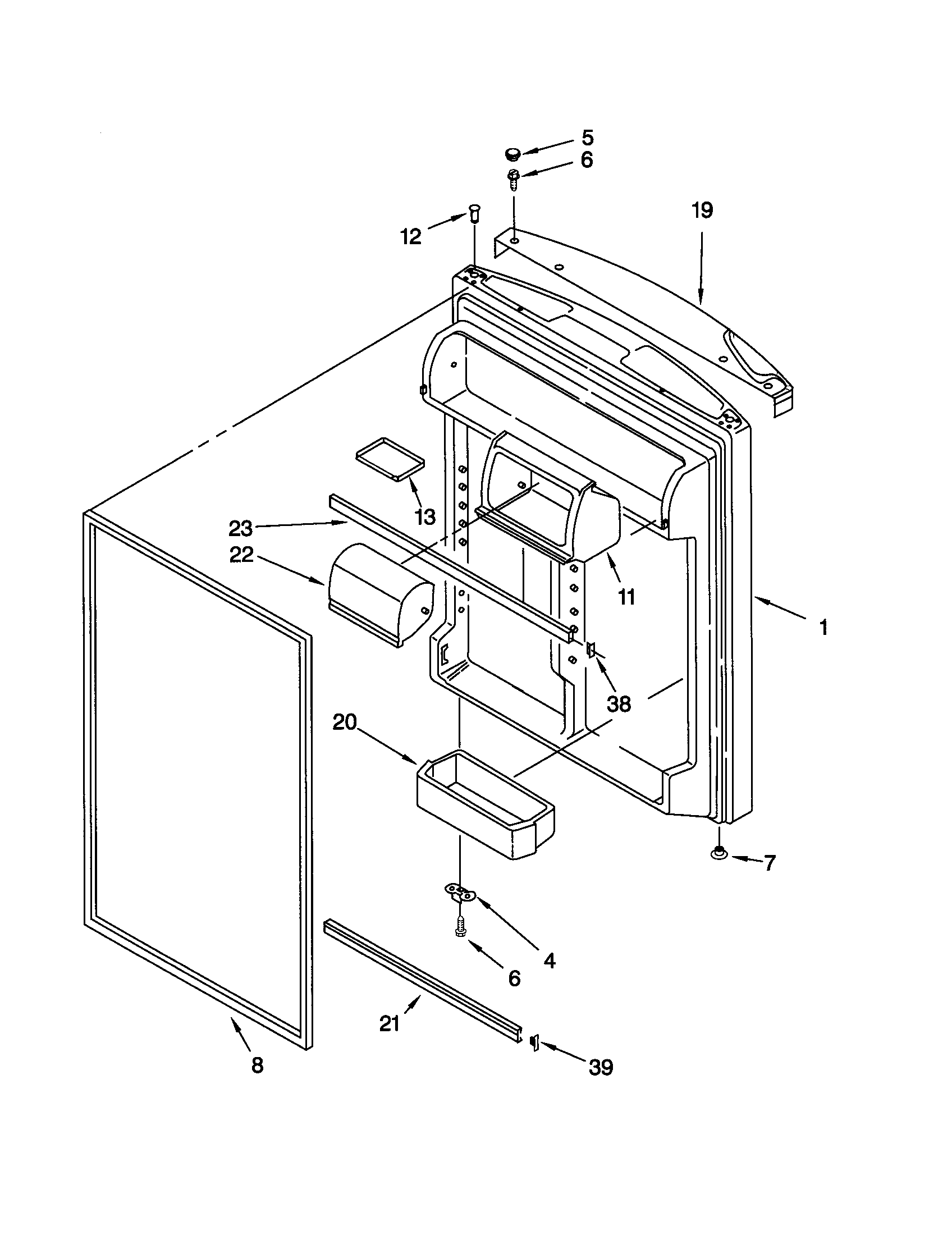Refrigerator door