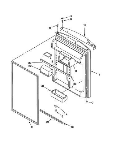 Refrigerator door