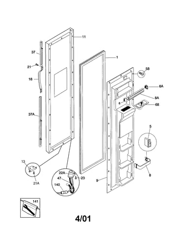 Freezer door