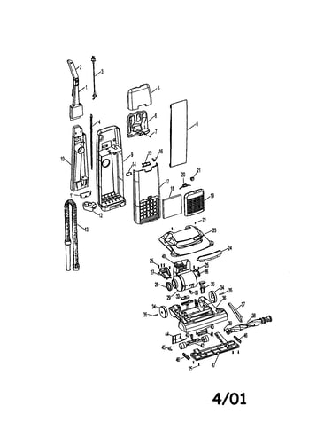 Upright vacuum