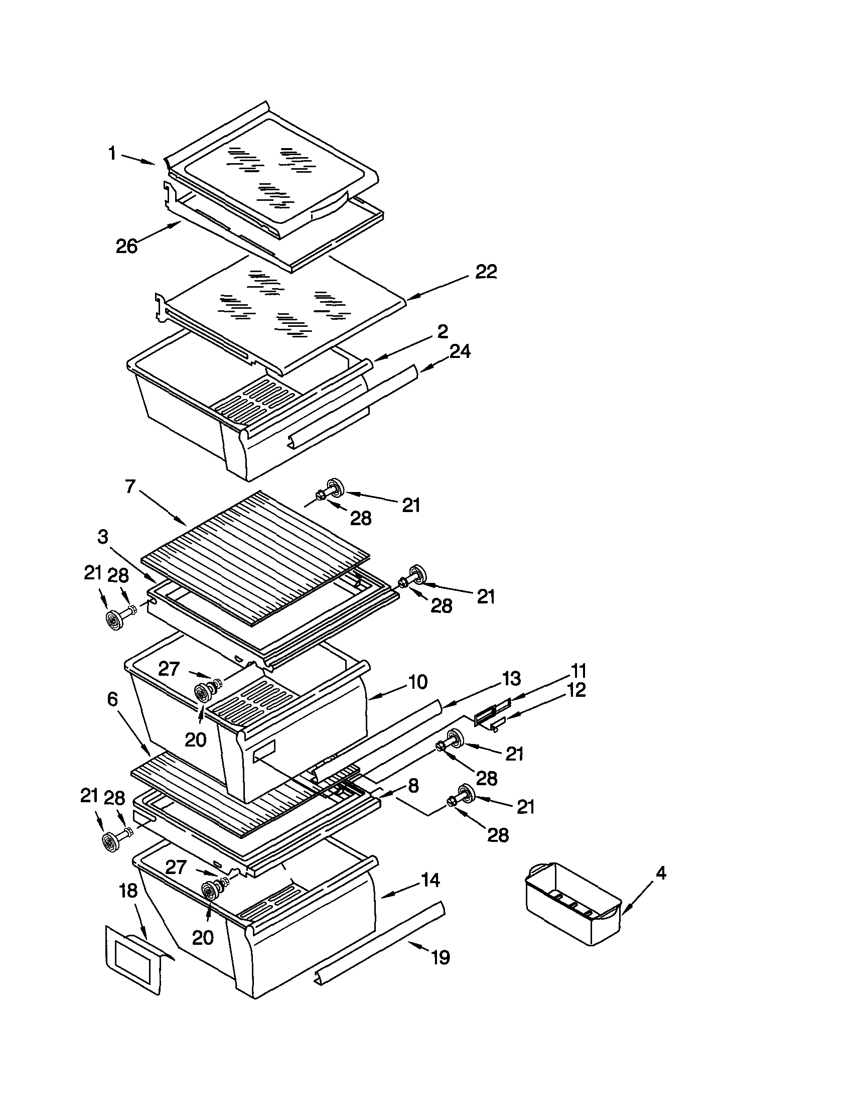 Refrigerator shelf