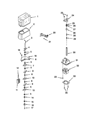 Motor and ice container