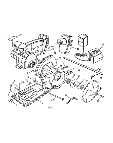 14.4 volts cordless trim saw