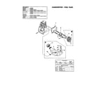 Homelite UT20699 carburetor and fuel tank diagram
