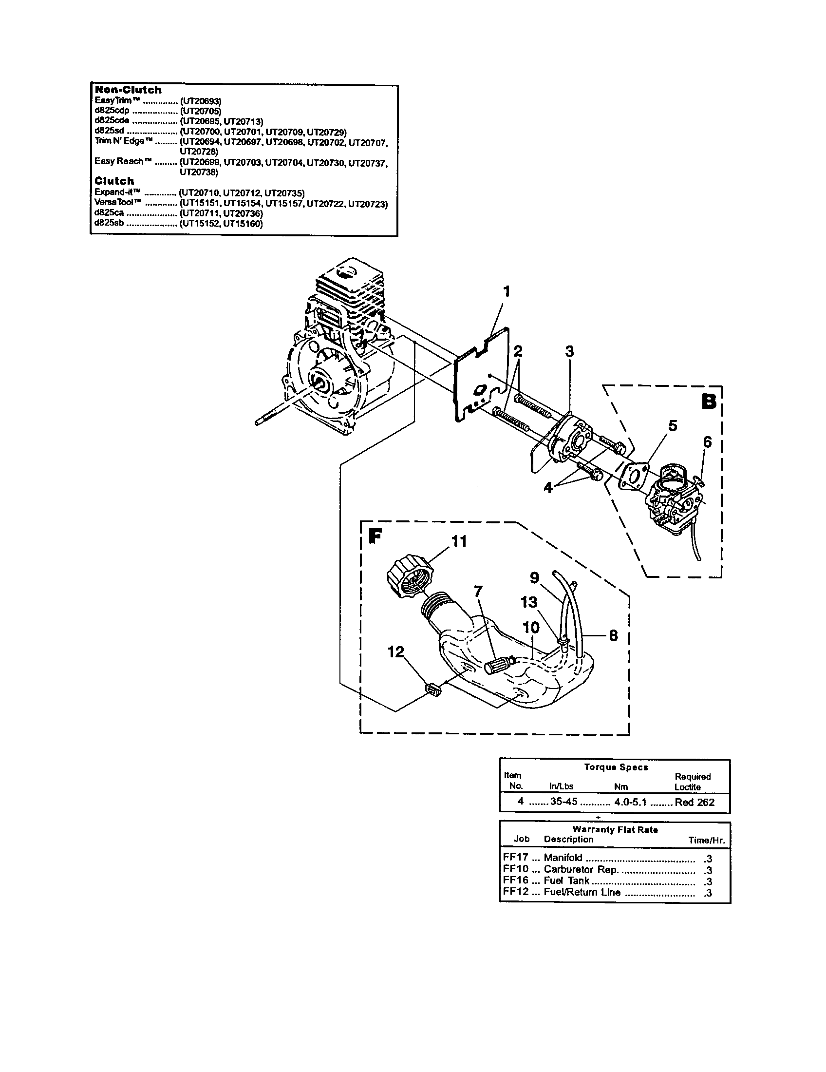 CARBURETOR AND FUEL TANK