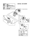 Muffler and air cleaner