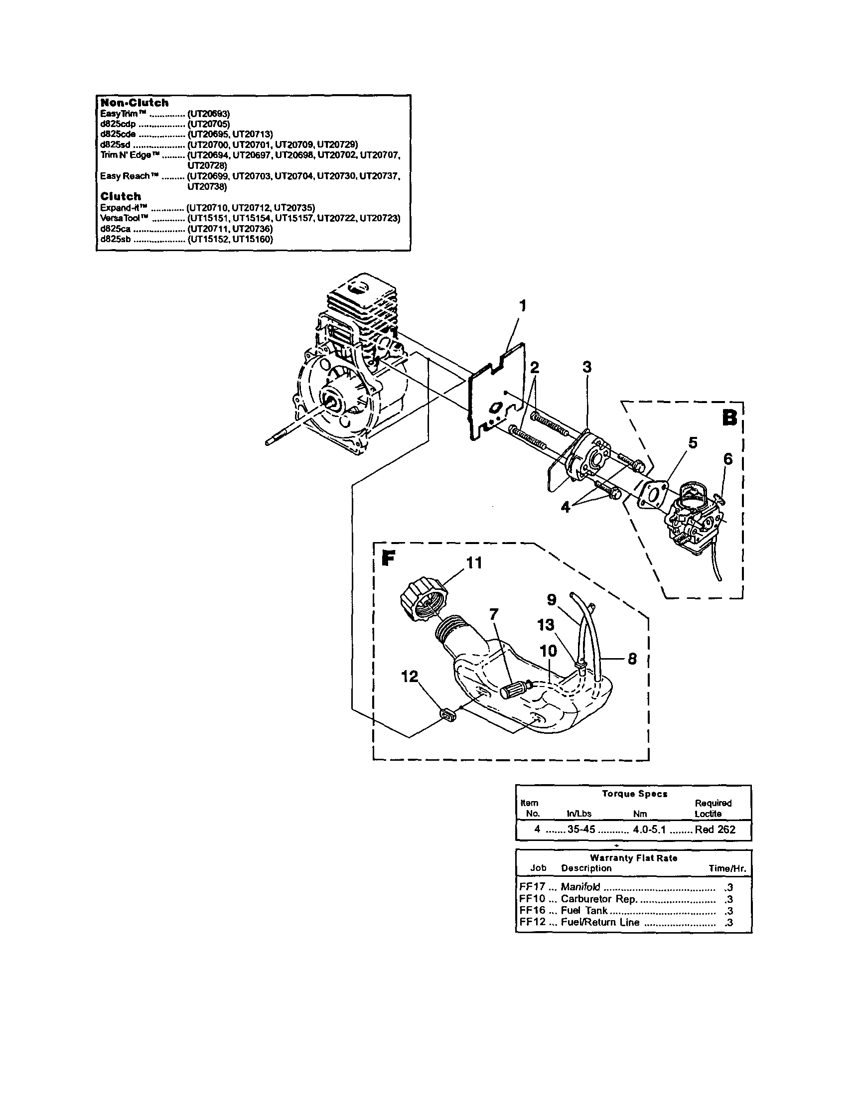 CARBURETOR AND FUEL TANK