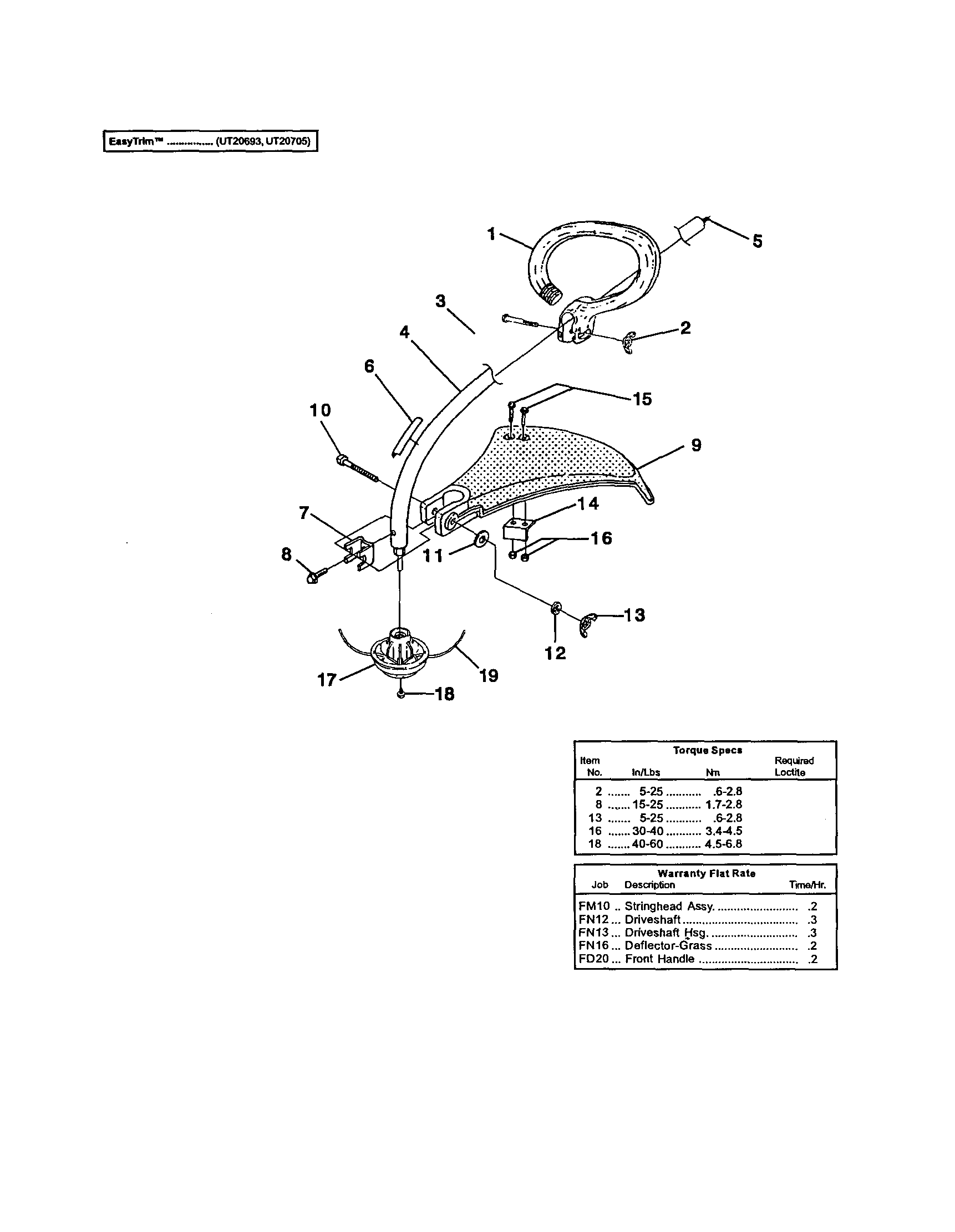 Shaft/spool and string/deflector