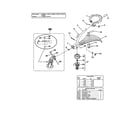 Homelite UT20713 shaft/spool and string/deflector diagram