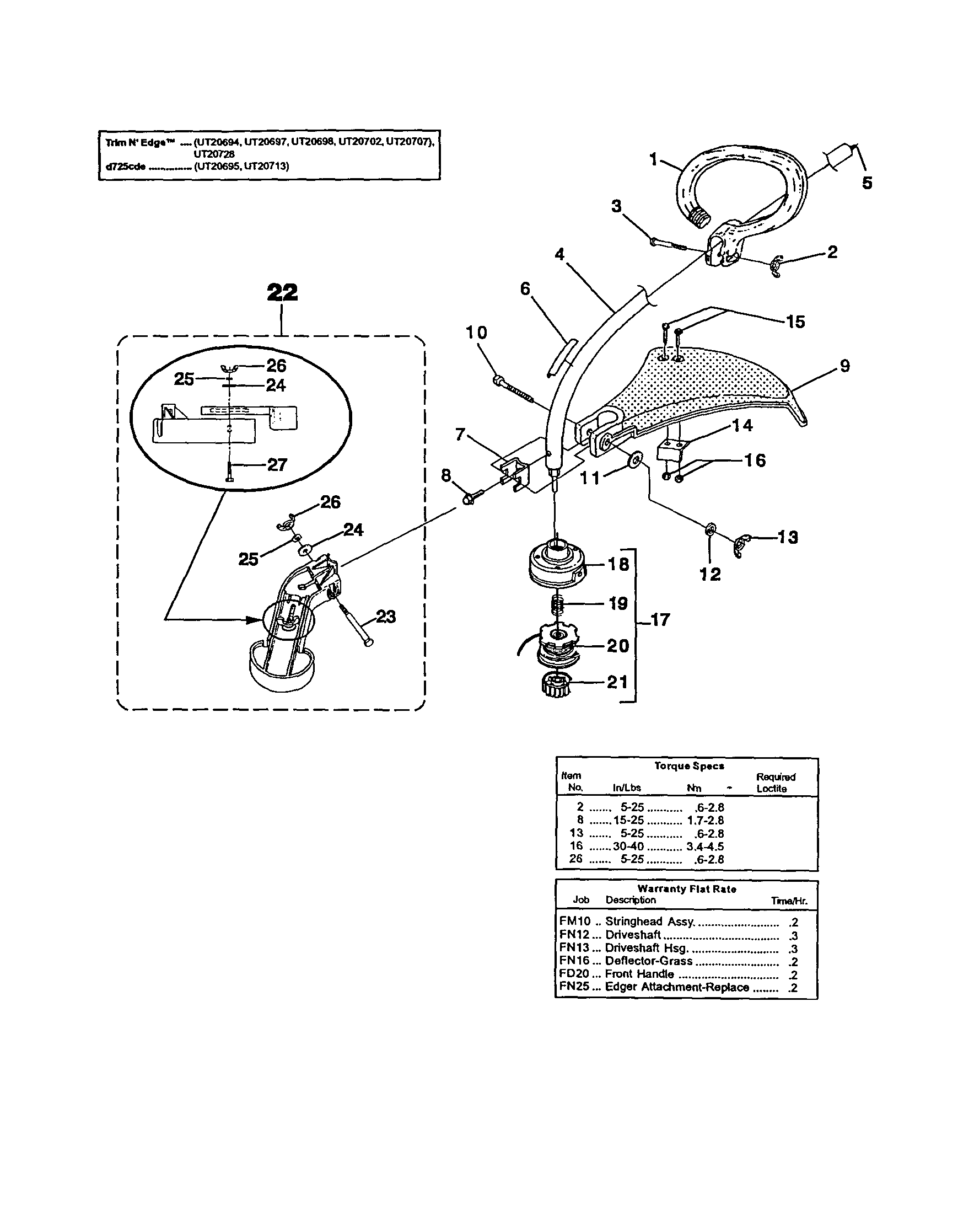 Shaft/spool and string/deflector