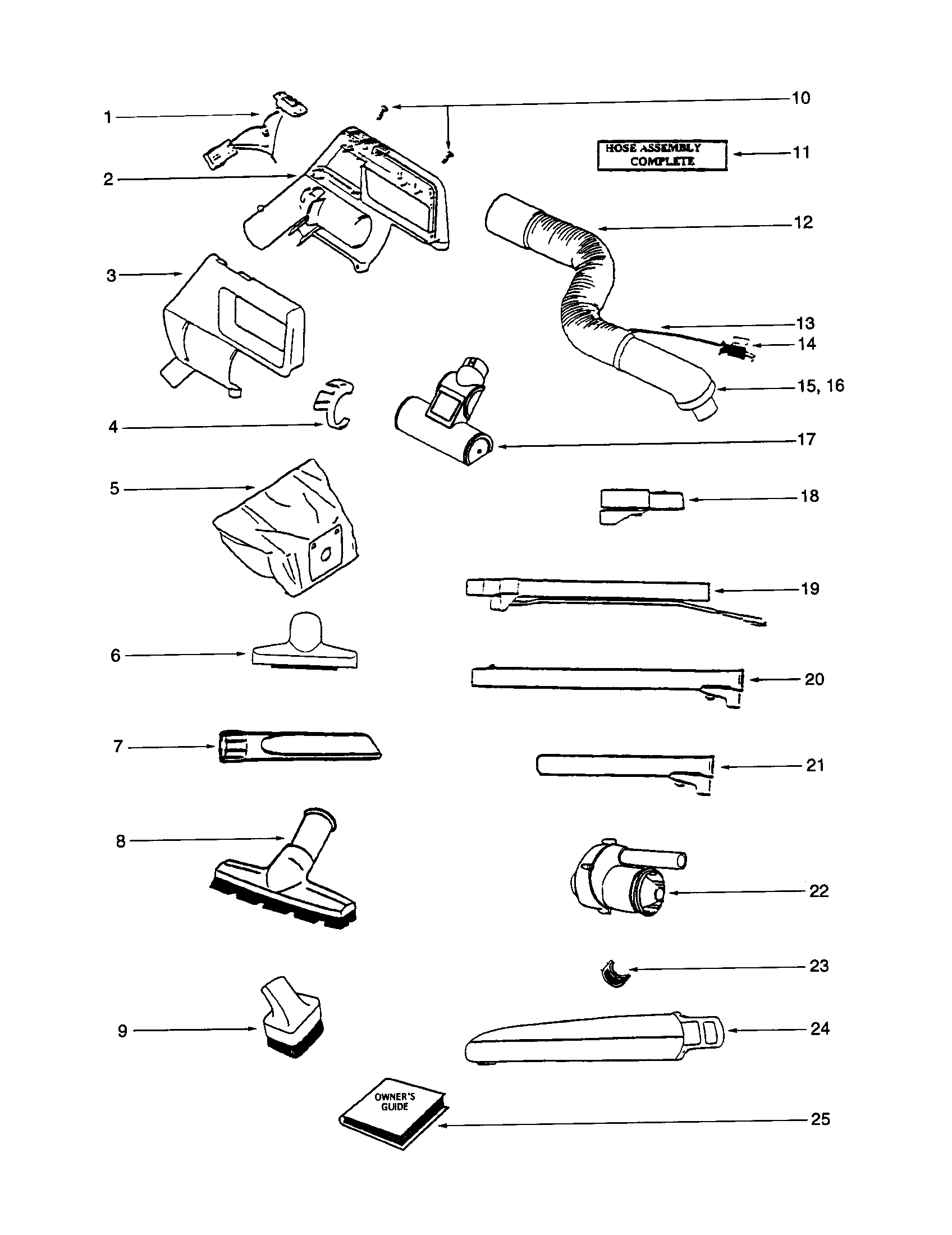 HOSE AND ATTACHMENTS