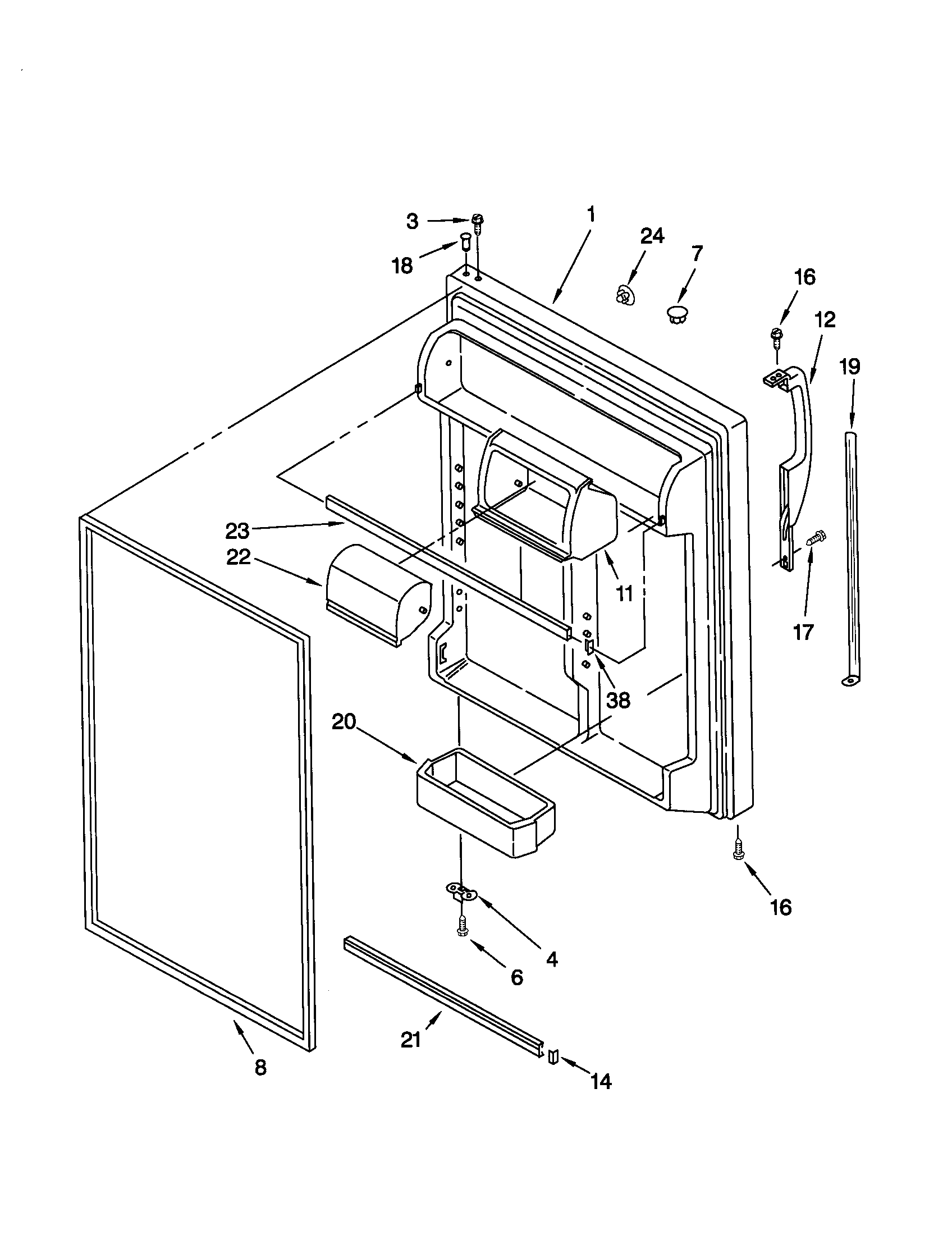 Refrigerator door