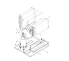 Amana TC08090W1B compressor, tubing and basepan diagram