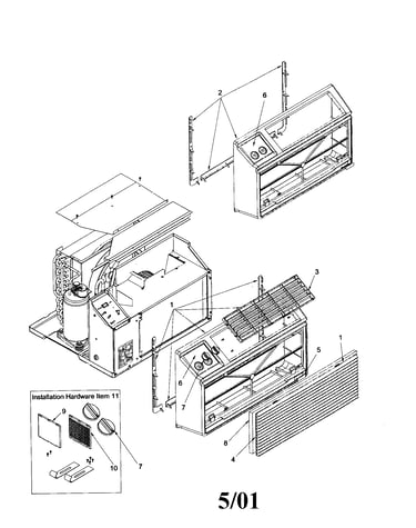 Outer case assembly