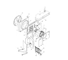Amana PBE092A35A-P1224910R fan and control assembly diagram