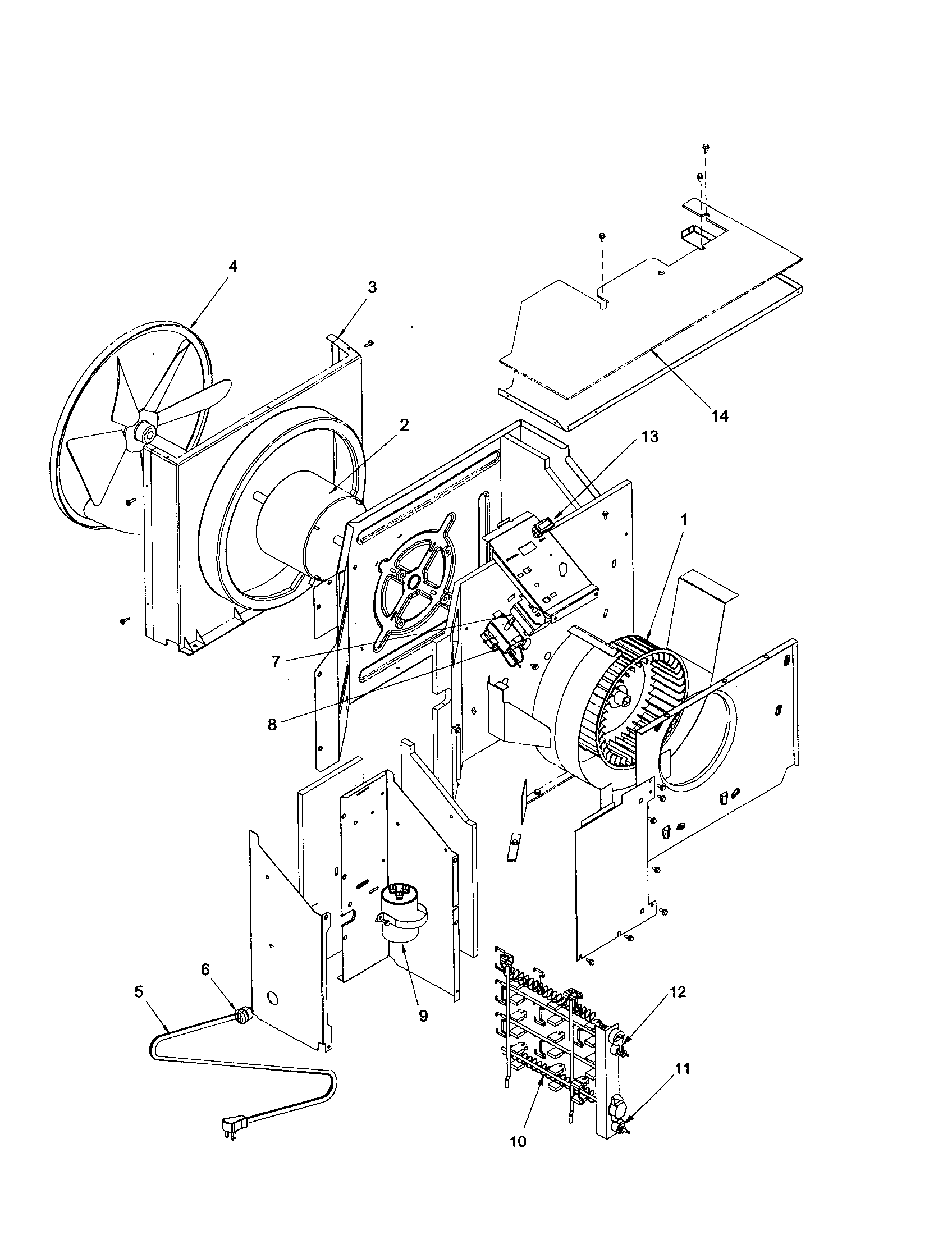 Fan and control assembly