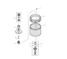 Amana DLW330RA-PDLW330RA agitator/drive bell/washertub/hub diagram