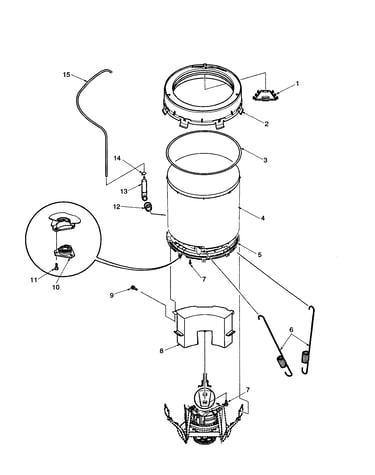 Outer tub and pressure tube