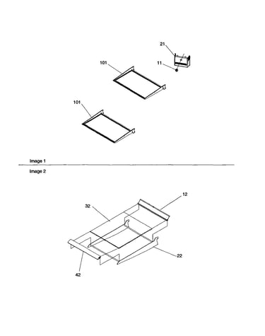Refrig. feature/shelf assembly