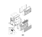 Amana TE10085W2A REV B-TE10085W2A B outer case assembly diagram