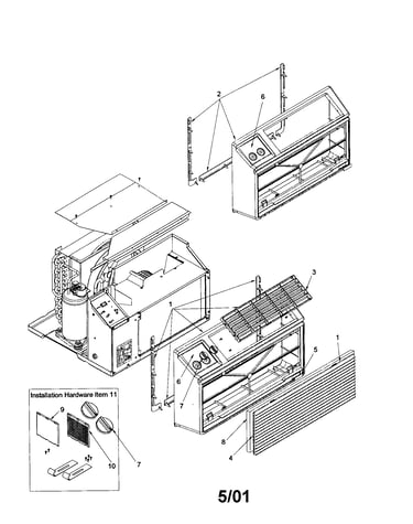 Outer case assembly