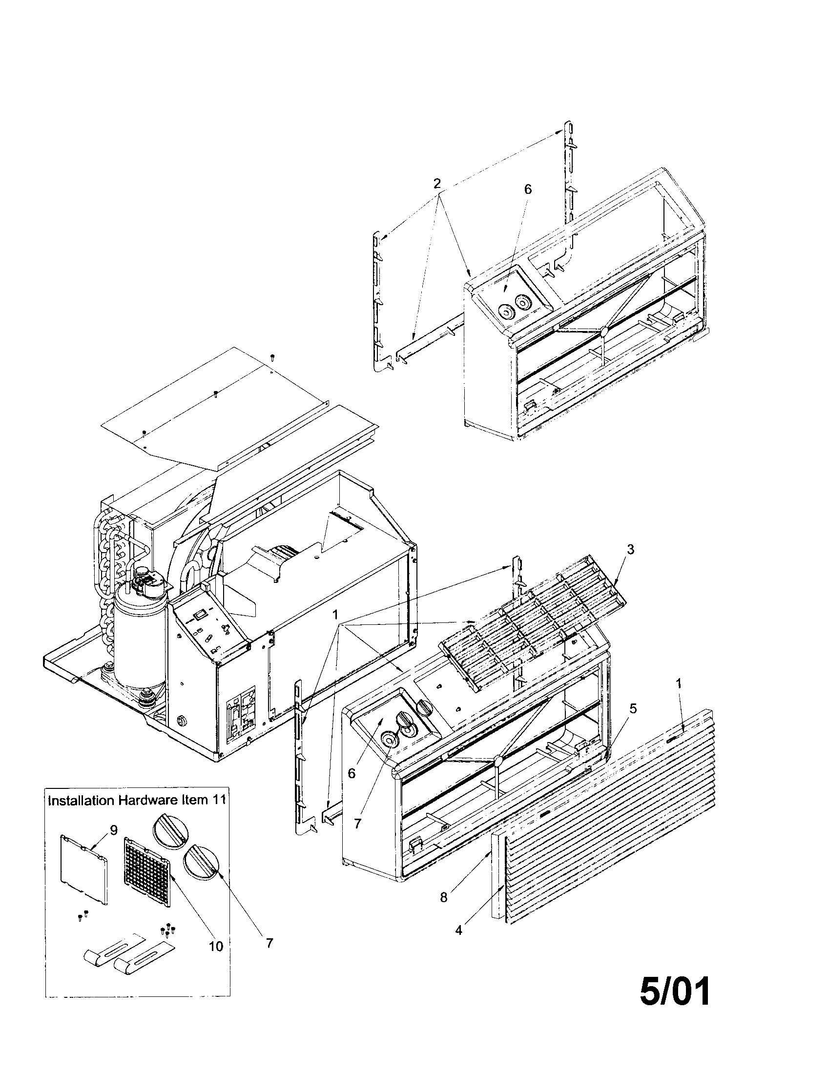 Outer case assembly