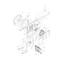 Amana PBE112A35A-P1224912R fan and control assembly diagram