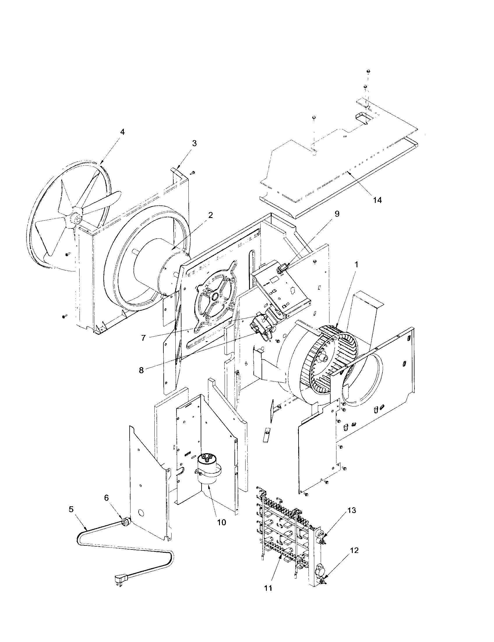 Fan and control assembly
