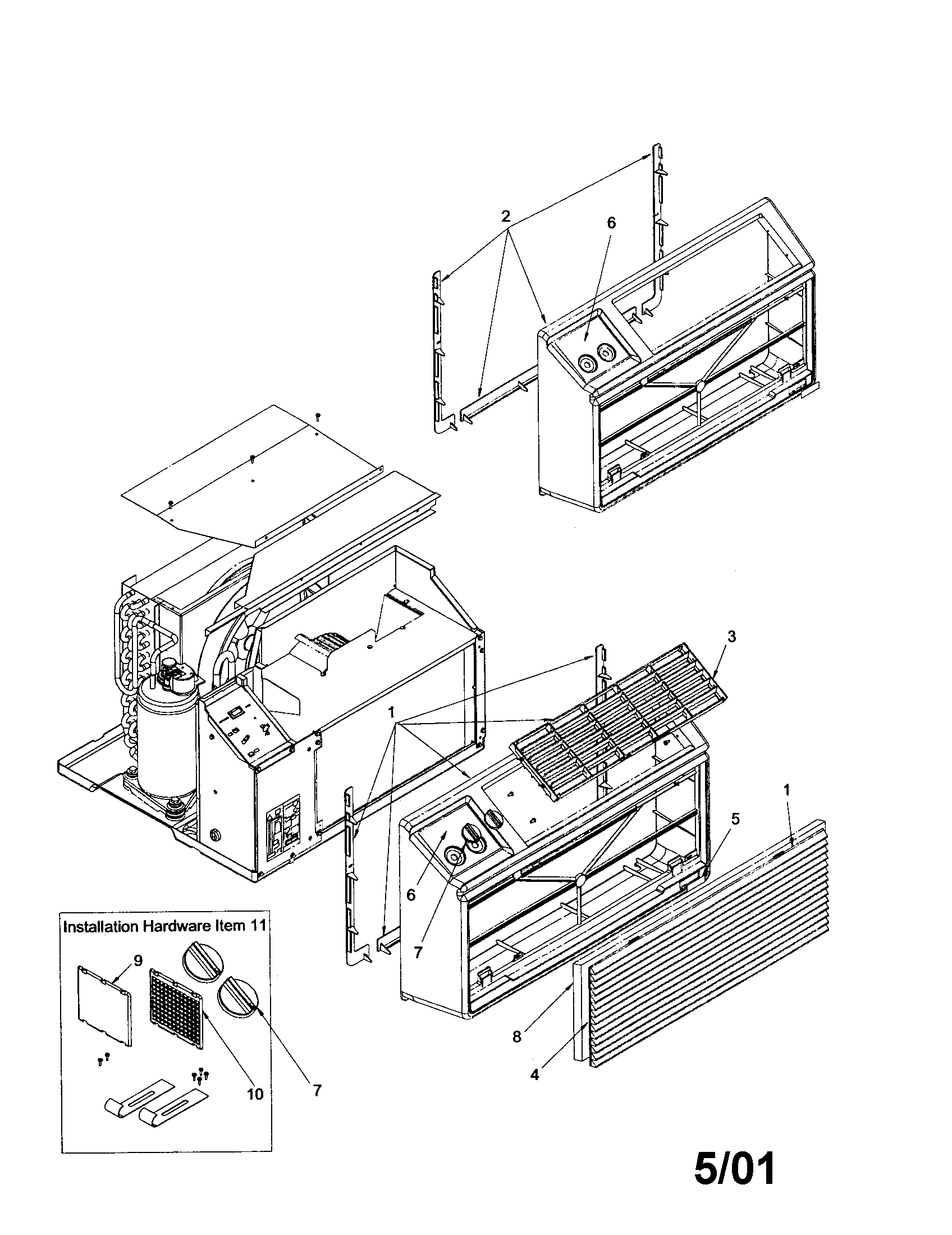 Outer case assembly