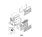 Amana PBE081A15A-P1224909R outer case assembly diagram