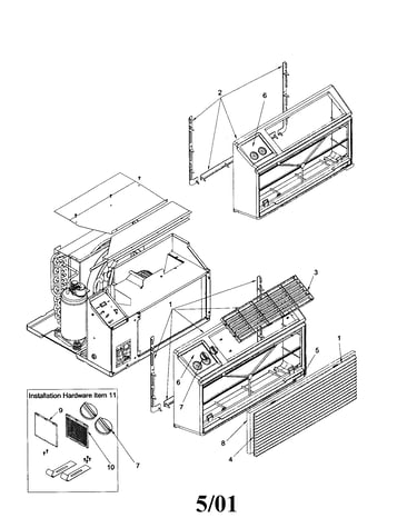 Outer case assembly