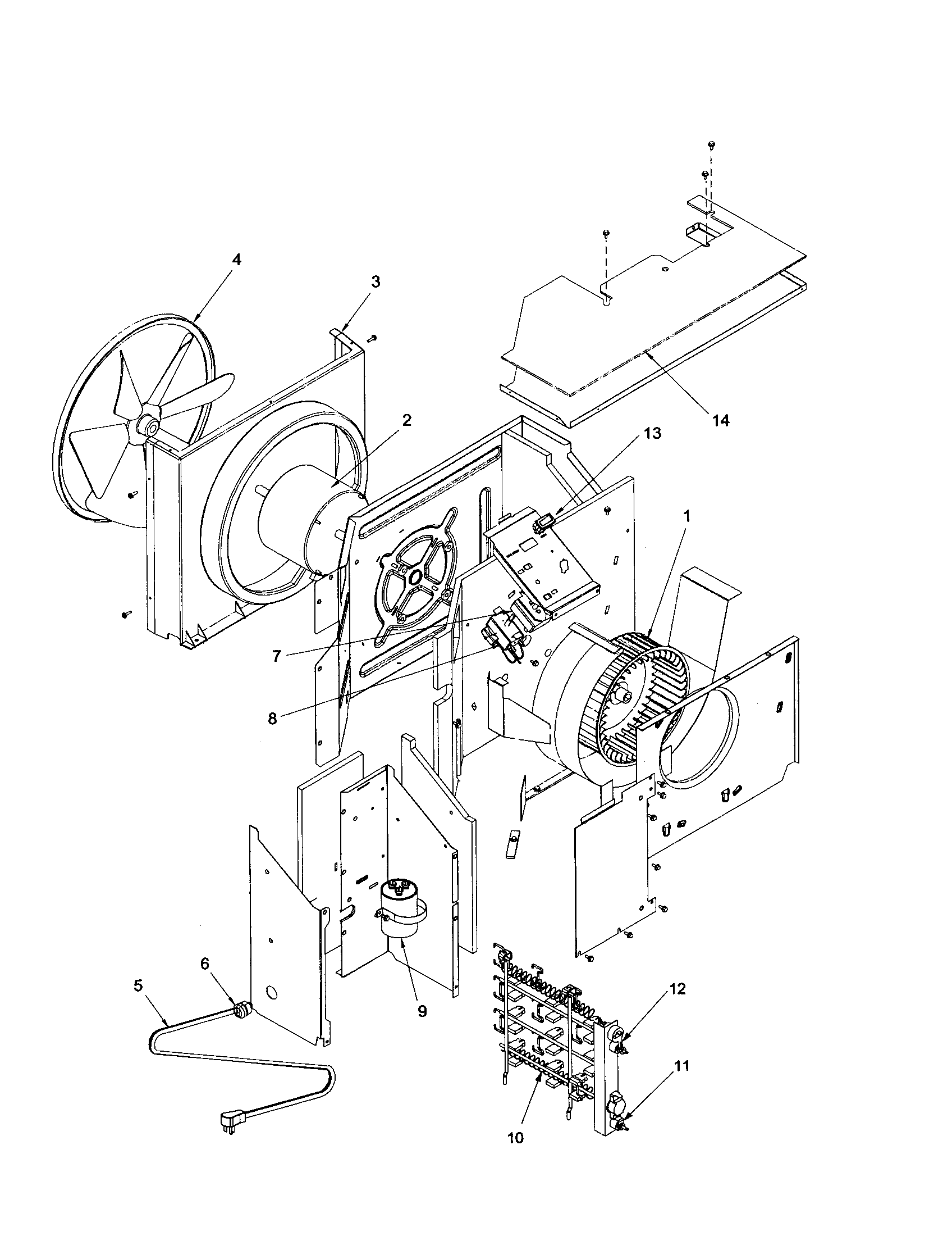 Fan and control assembly