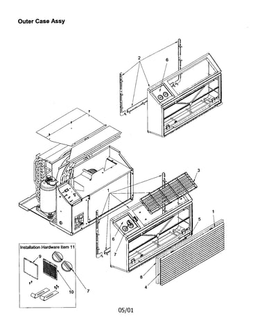 Outer case assembly
