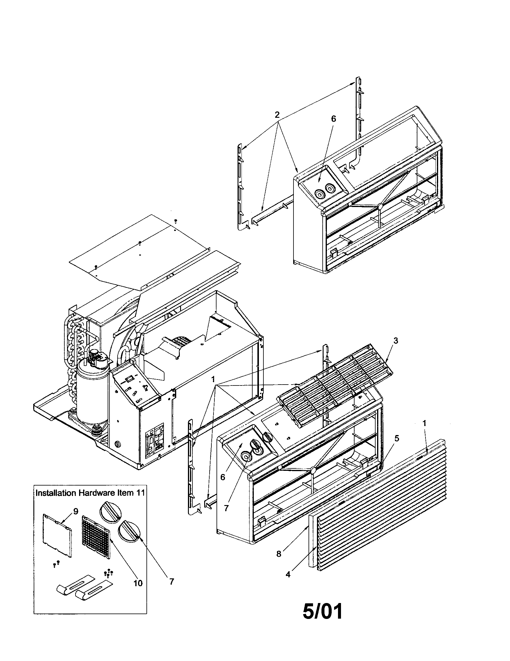 Outer case assembly