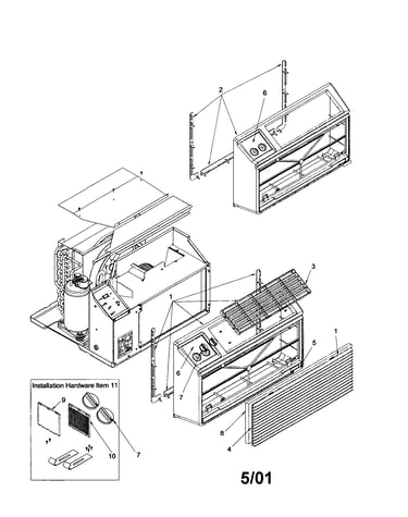 Outer case assembly