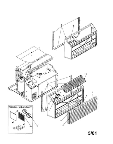 Outer case assembly